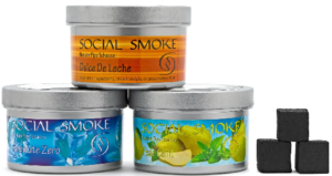 Social Smoke Shisha Super Pack (3 X 250g + Natural Charcoal)