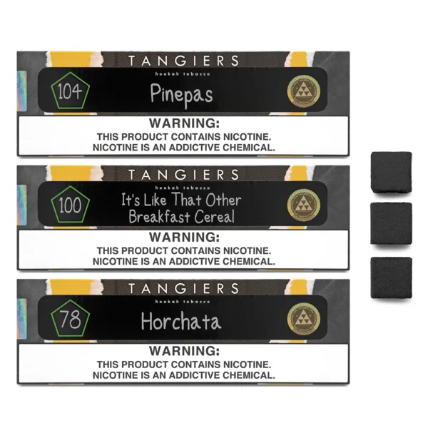 Tangiers Birquq Shisha Super Pack (3 X 250g + Natural Charcoal)