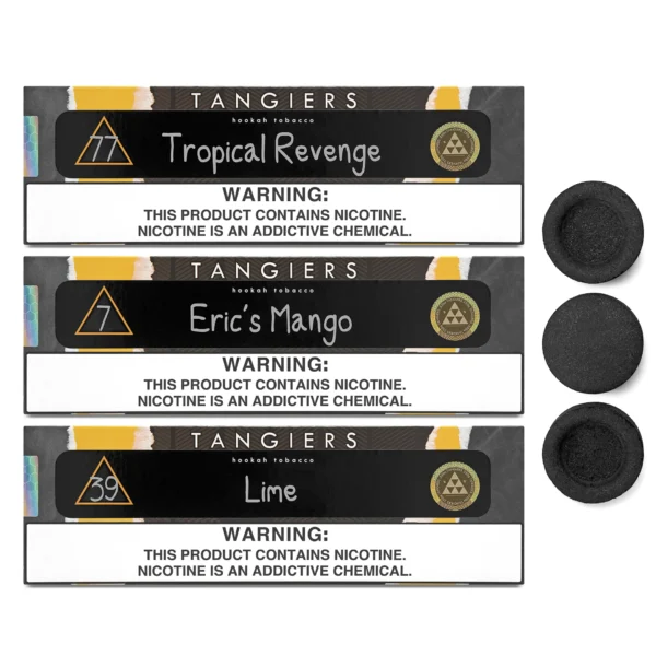 Tangiers Shisha Super Pack (3 X 250g + Quick Light Charcoal)